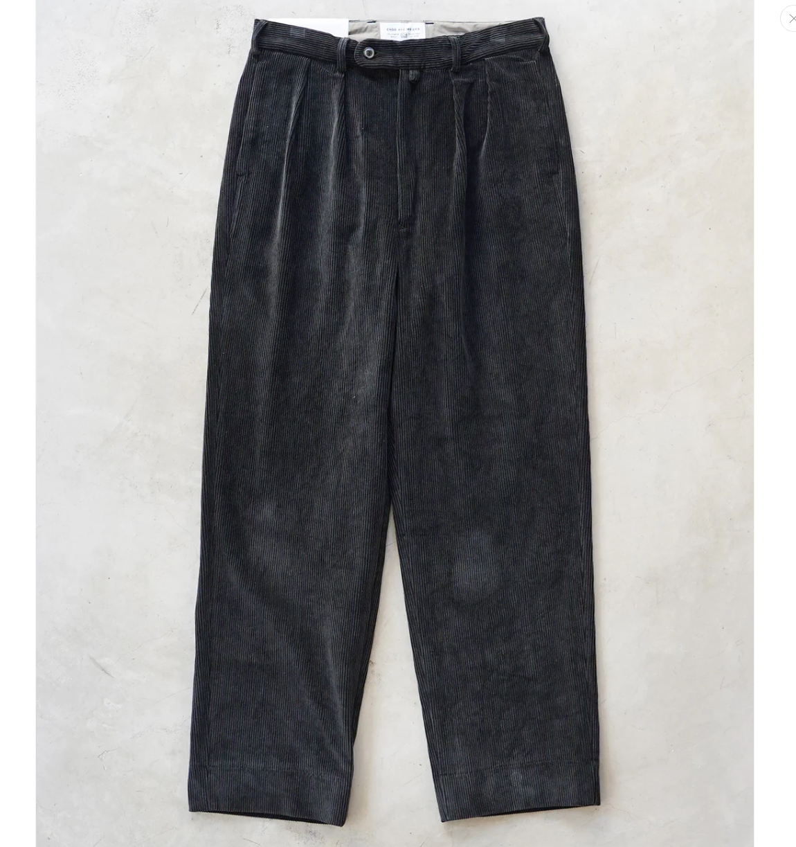 ENDS AND MEANS Ends and Means Grandpa Two-Tuck Trouser Pants