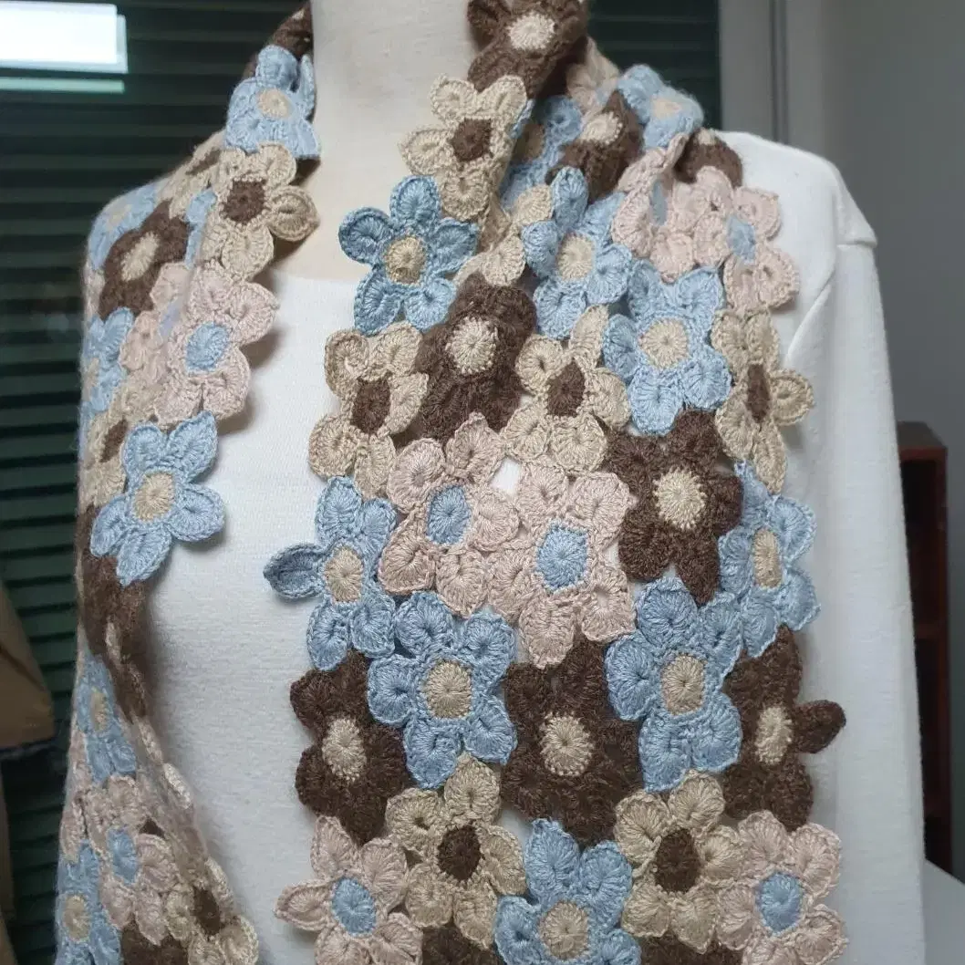 알파카 hand knitted 머플러