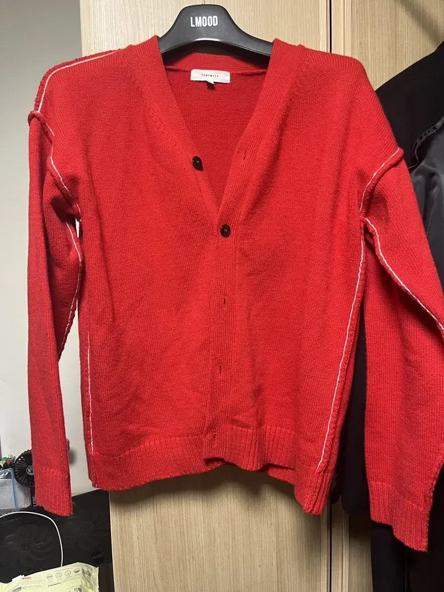 Toniwek Stitched Cardigan 1 size Red