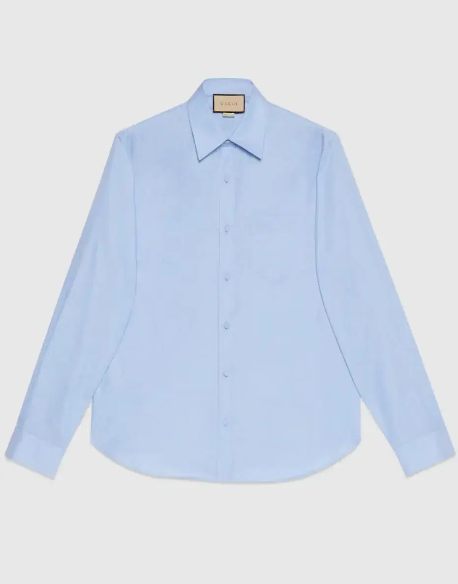 Gucci Double G Embroidered Oxford Cotton Shirt Online Lowest Price New Arrivals