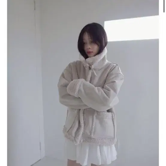 베이비랩 데일리쥬 젠시오 퍼 무스탕 아이보리무스탕