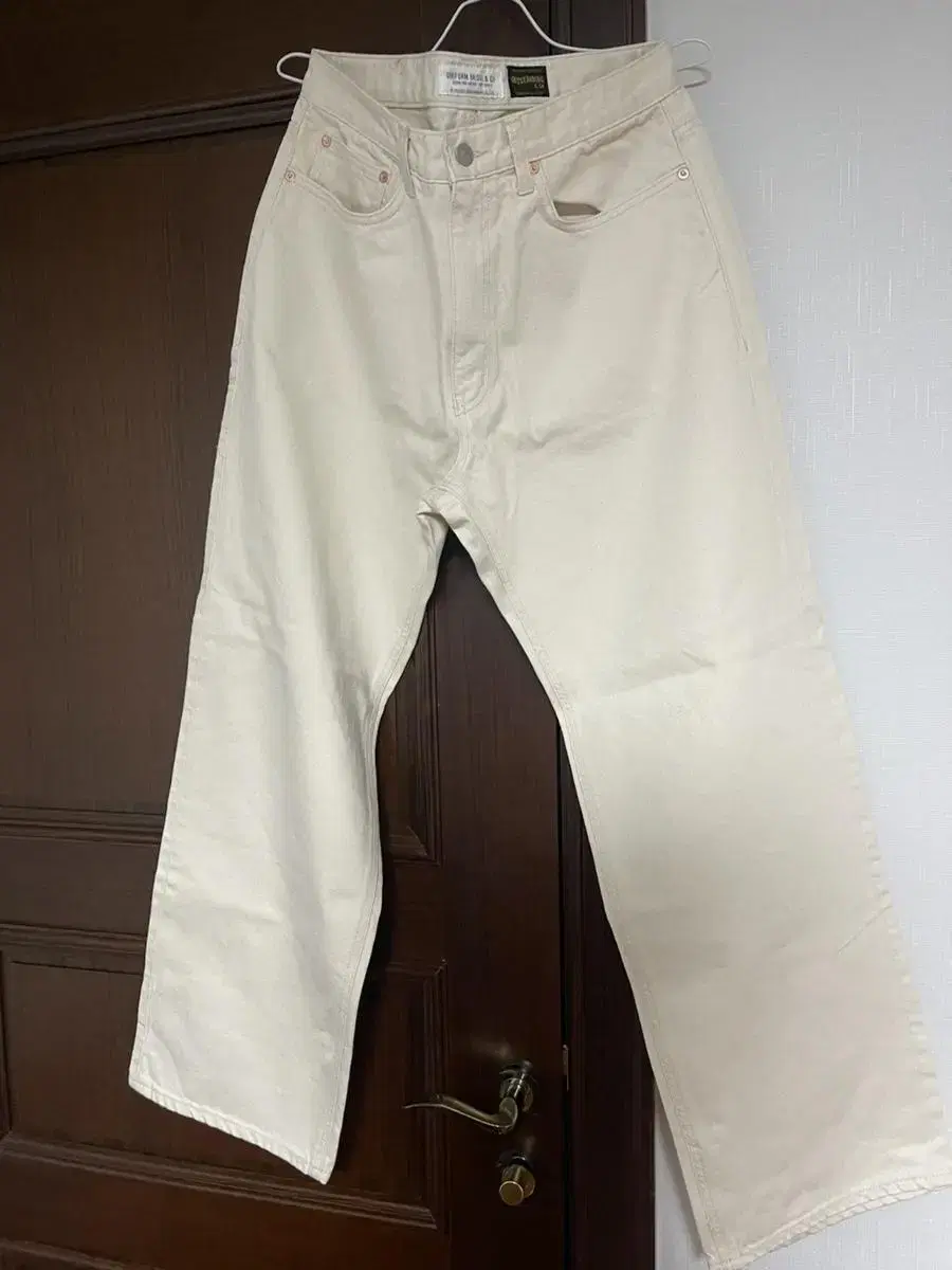 Uniformbridge X Outstanding M (approx. waist 34) ivory denim