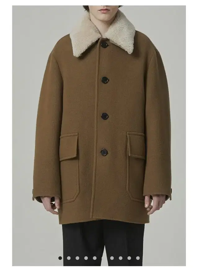 커스텀멜로우 wool collar coat CWCAW22612bex