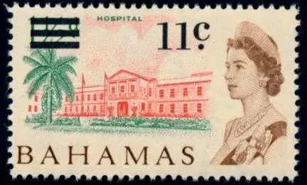 1966 엘리자벳 우표 ( Bahamas )