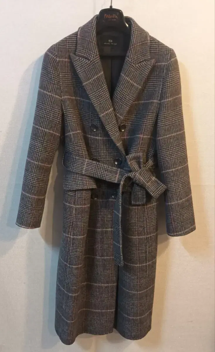 Si Check Wool Coat