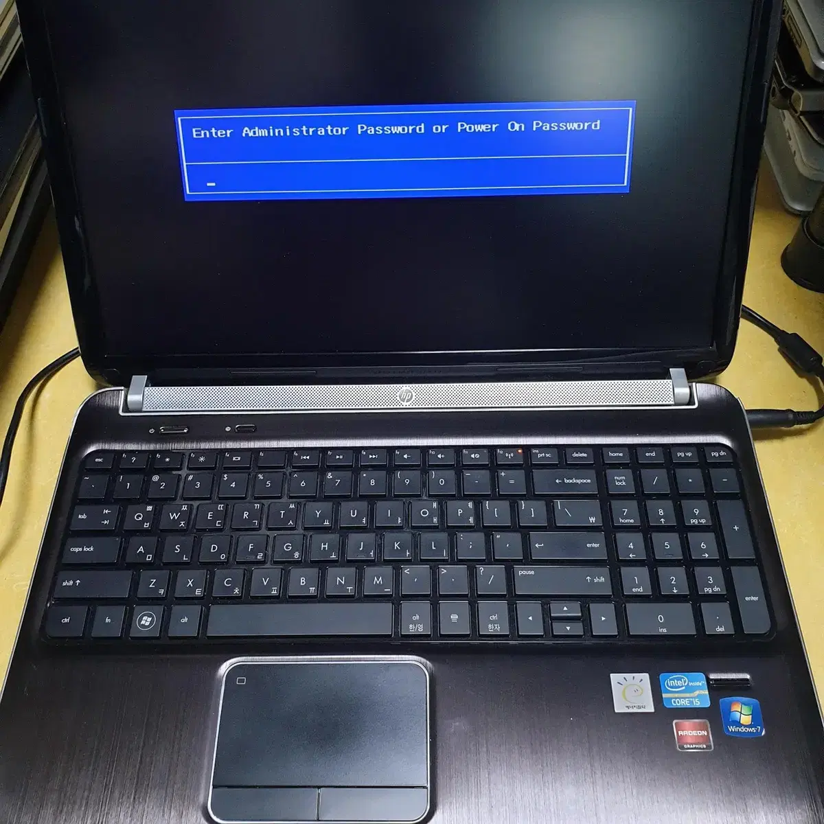 노트북 HP dv6 i5 2450 ssd120g 램8g 12만원