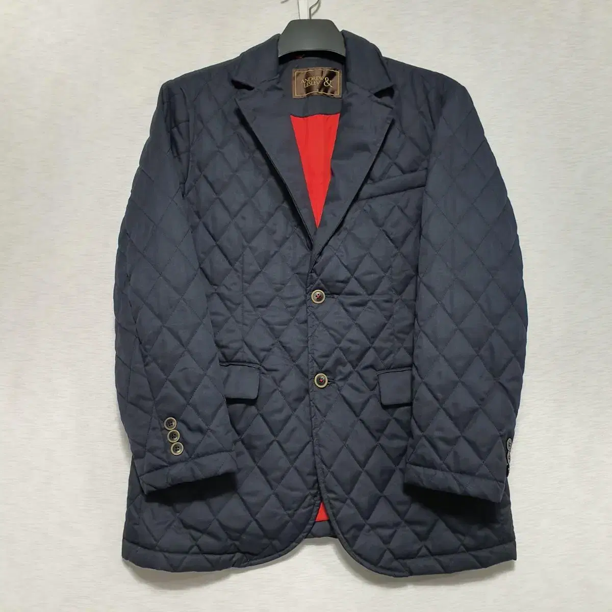 Andrew & Leslie Navy Quilted Jacket Men95ㅡ0206