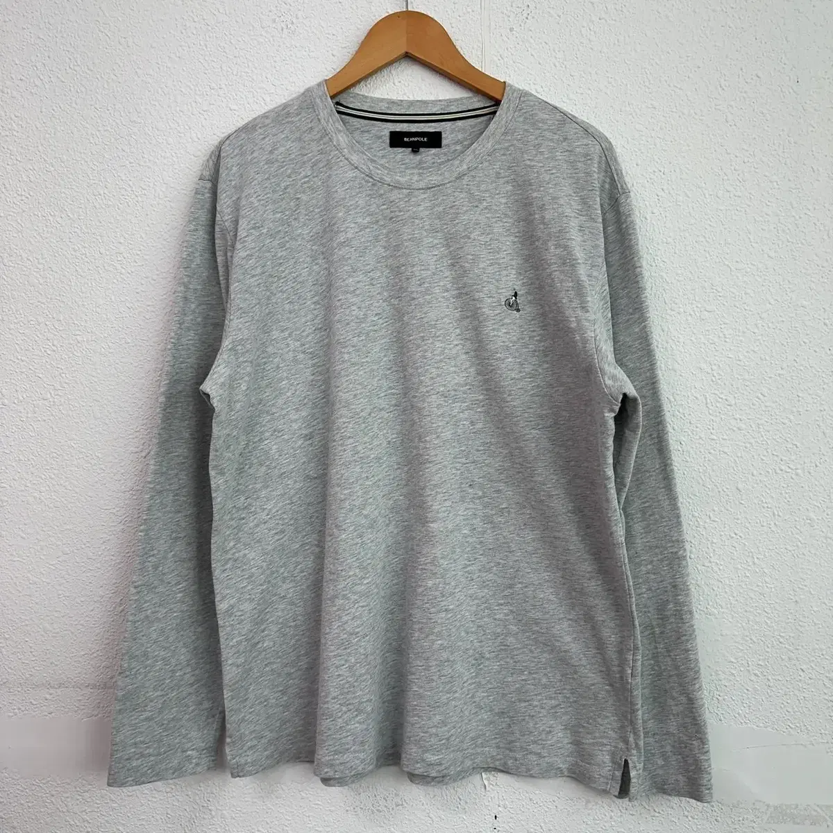 [XXL] Newest Beanpole Round Long Sleeve Tee Long Sleeve Tee Gray 7631