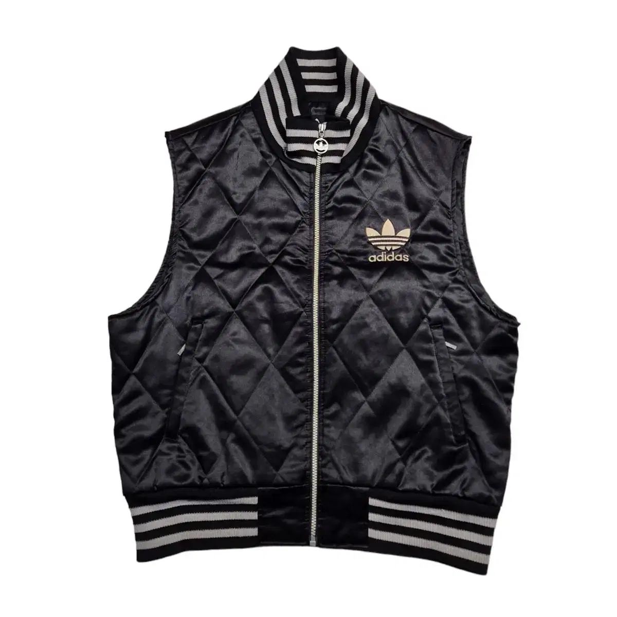 90s Adidas Old School Quilted Embroidered Logo Vest