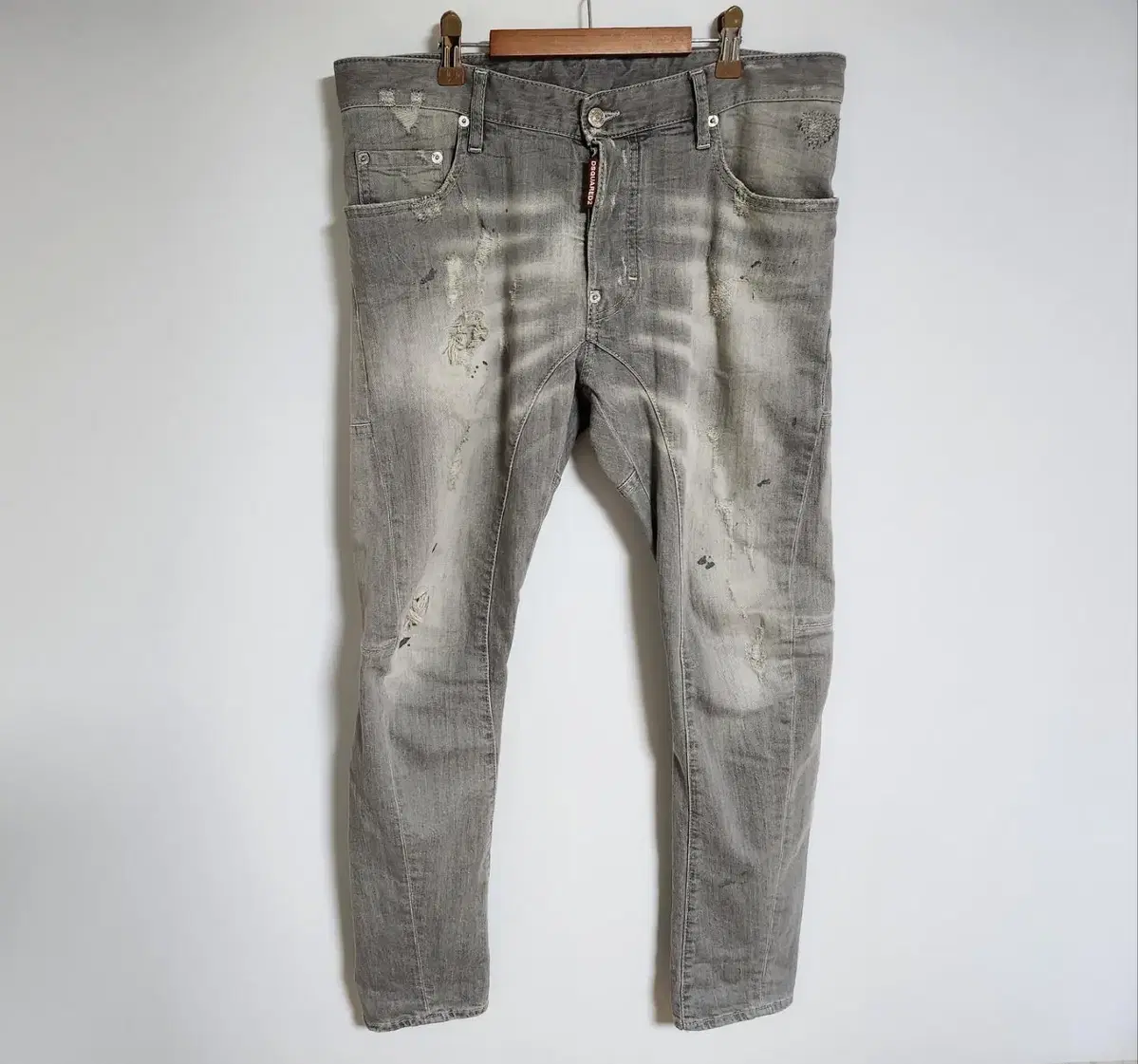 [48] Distressed 2 Damage Wash Tidey Biker Jeans