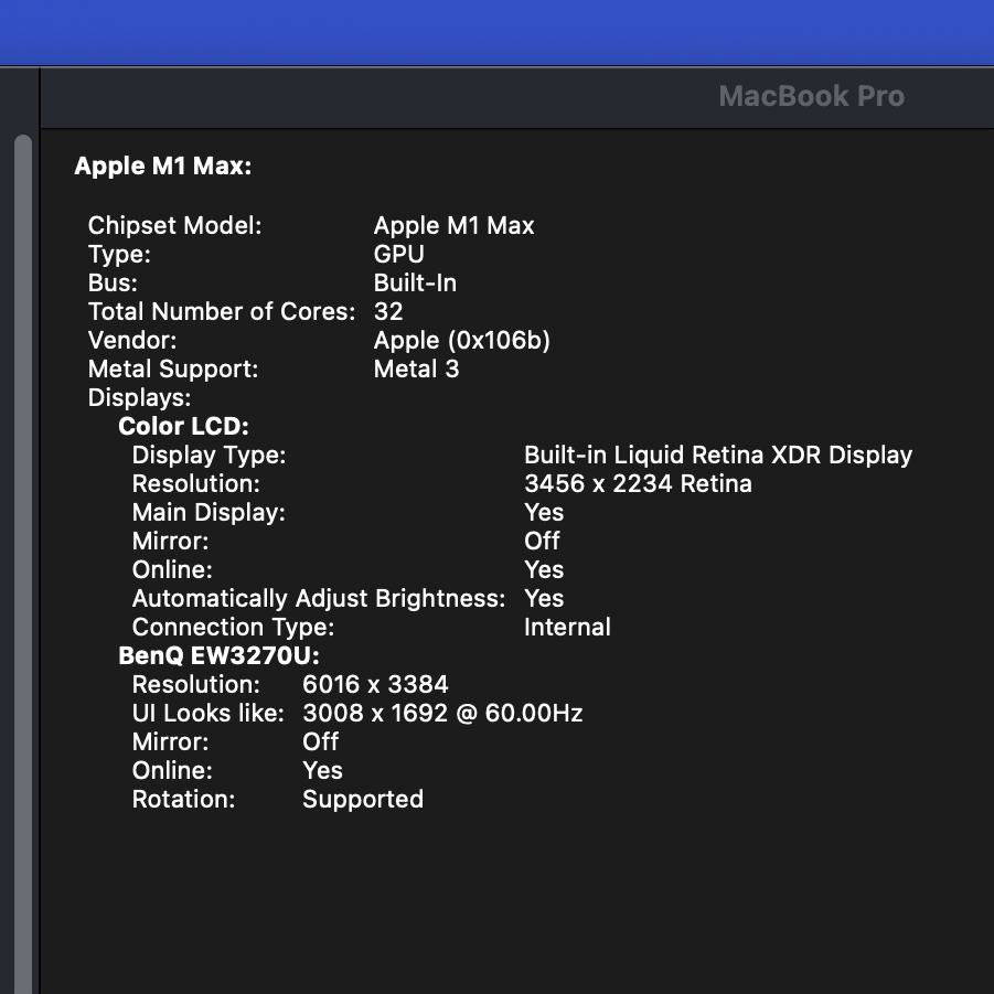 (영문판키보드) M1 MAX 32G, 2TB 프로세스 최상옵 버전 팝니다