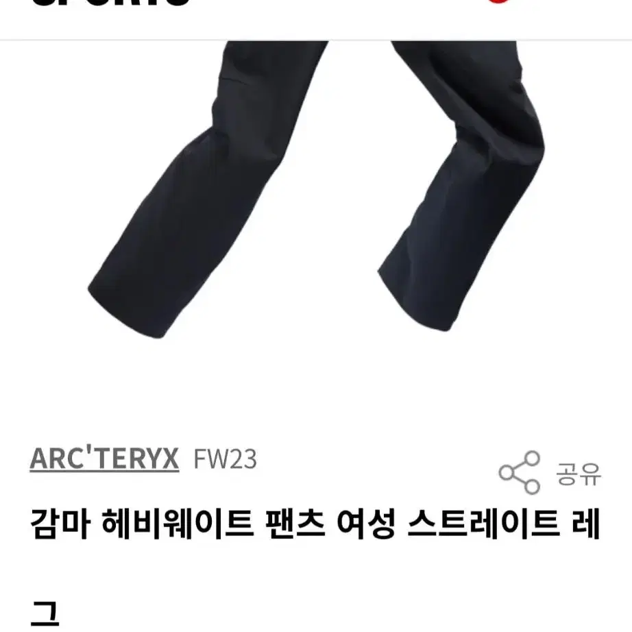 아크테릭스 감마 헤비웨스트 팬츠 여성 스트레이트 러그(숏)