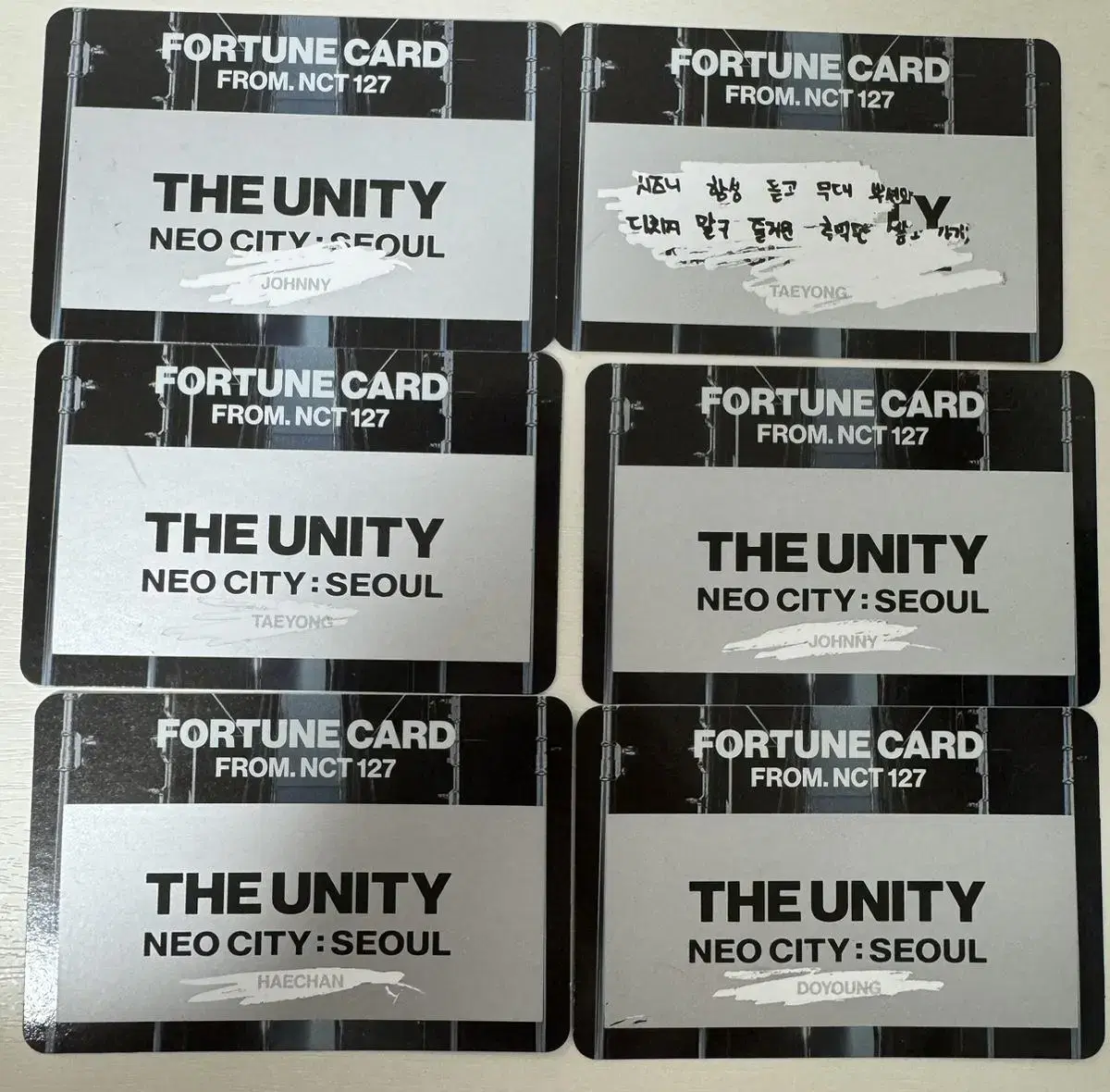 (price drop)nct 127 theunity fortune card johnnytae yong taeyong haechandoyoung