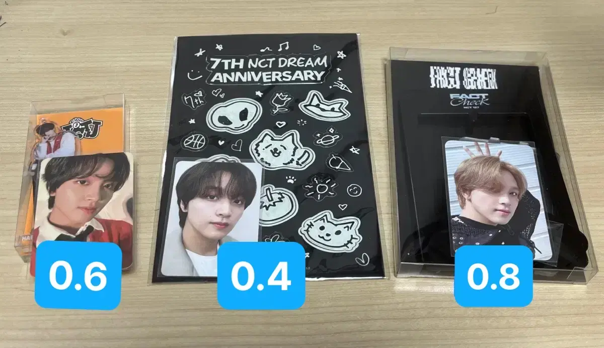 Zuu NCT haechan photocard ISTJ Fact Check 7th Anniversary acrylic keyring Glow-in-the-dark stickers