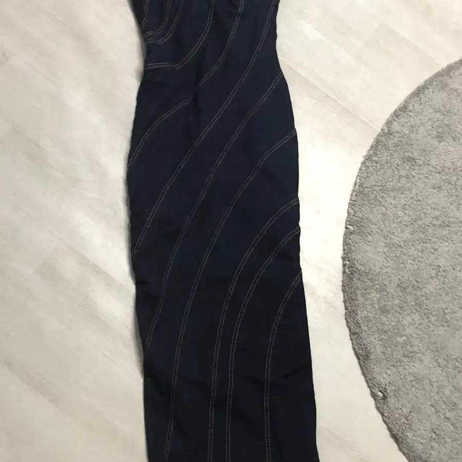 Zara Sculpted tube denim maxi dress S