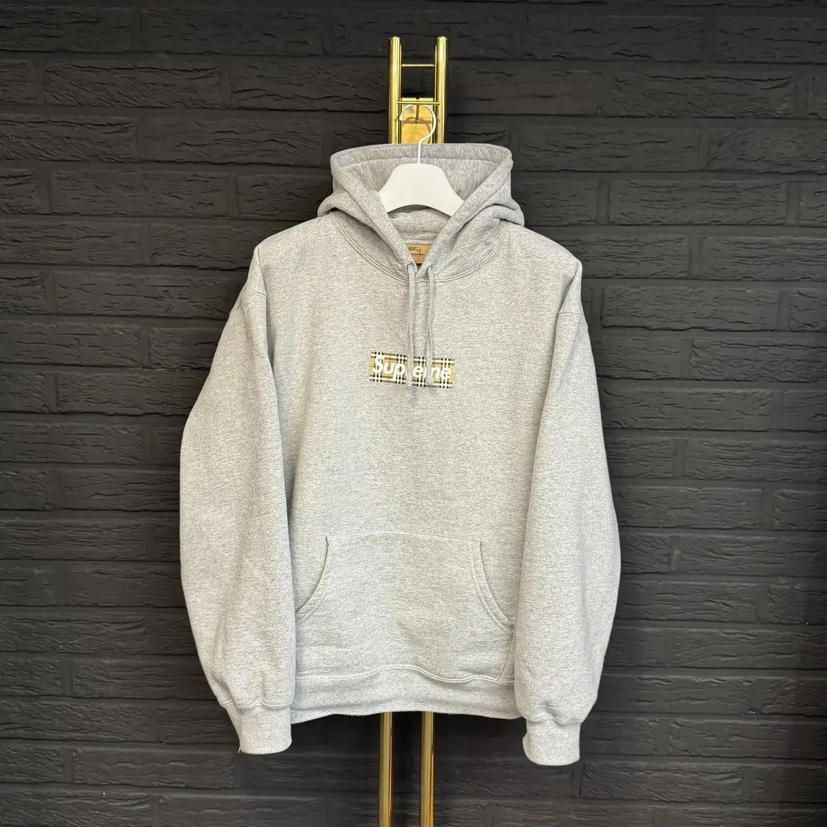 [XL] Supreme Burberry Box Logo Hoodie