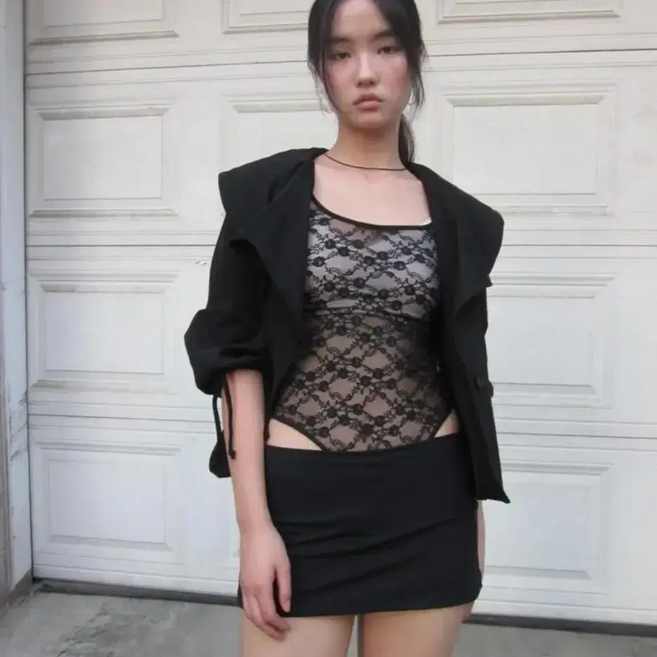 디에이디 lace jumpsuit(black)