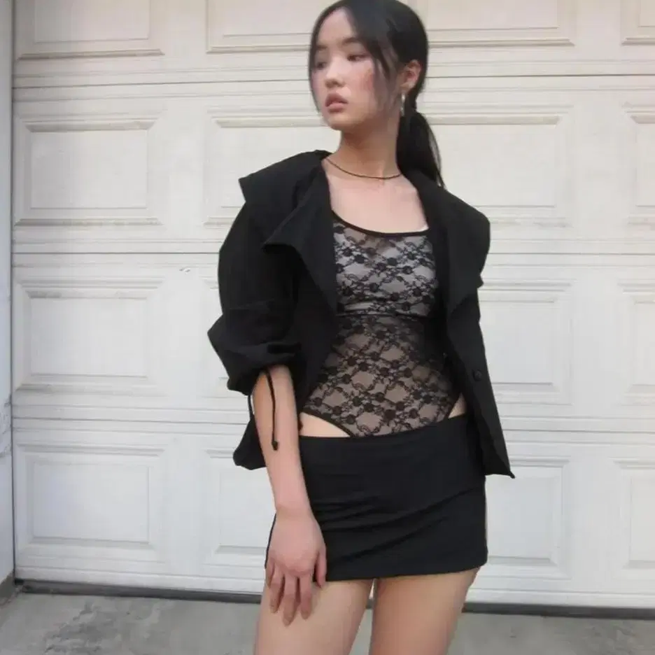 디에이디 lace jumpsuit(black)