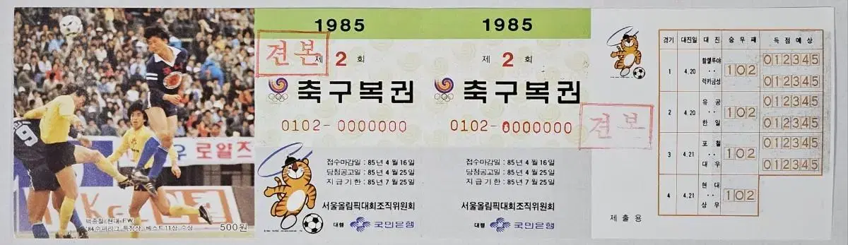 1985년 제2회 축구복권