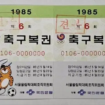 1985년 제6회 축구복권