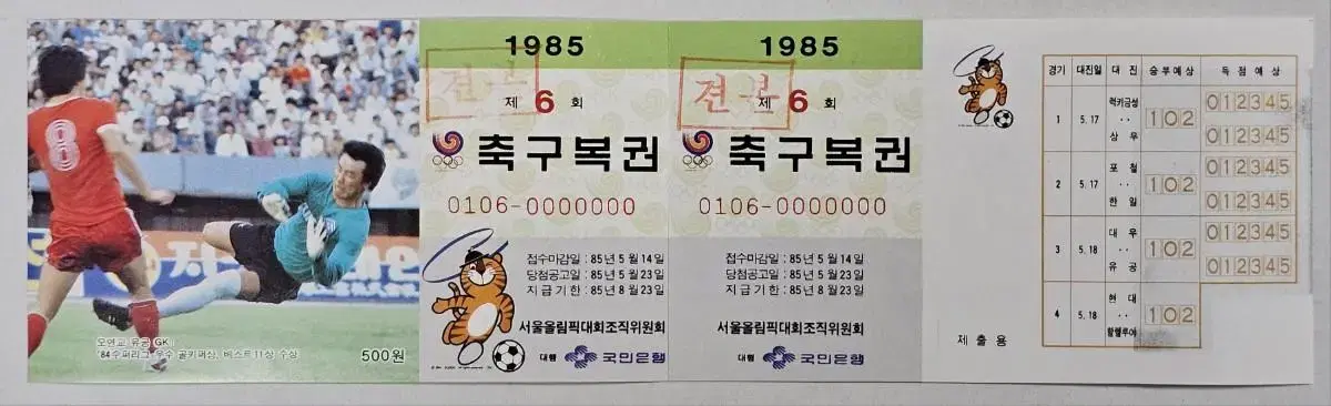 1985년 제6회 축구복권