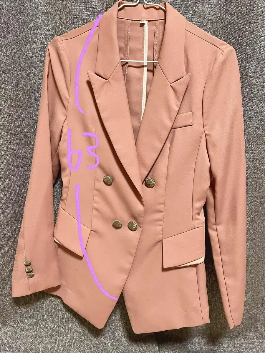 New product) Peach/Pink Women's Jacket (Blazer)