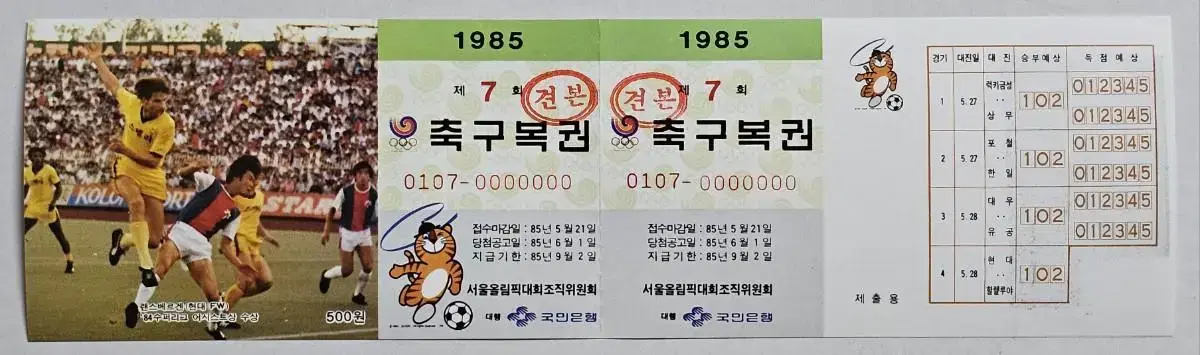 1985년 제7회 축구복권