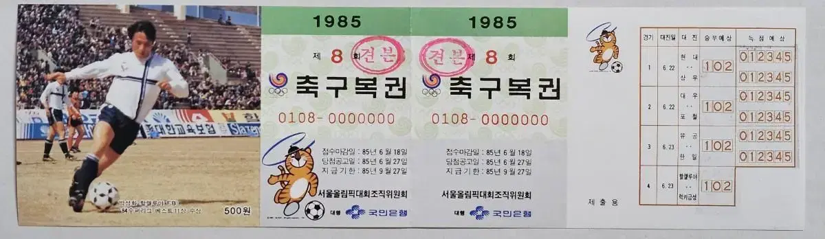 1985년 제8회 축구복권