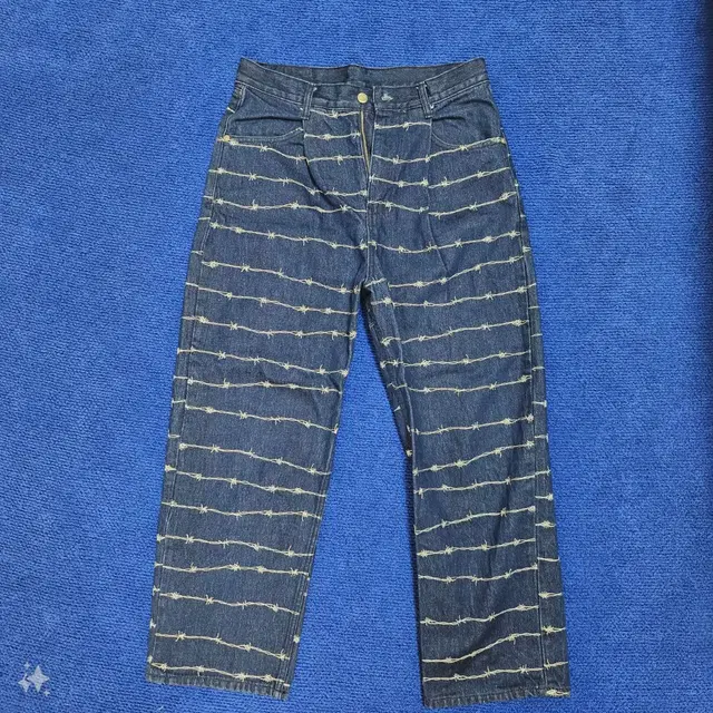 노매뉴얼 W.F DENIM PANTS-BLUE 철조망 바지 M