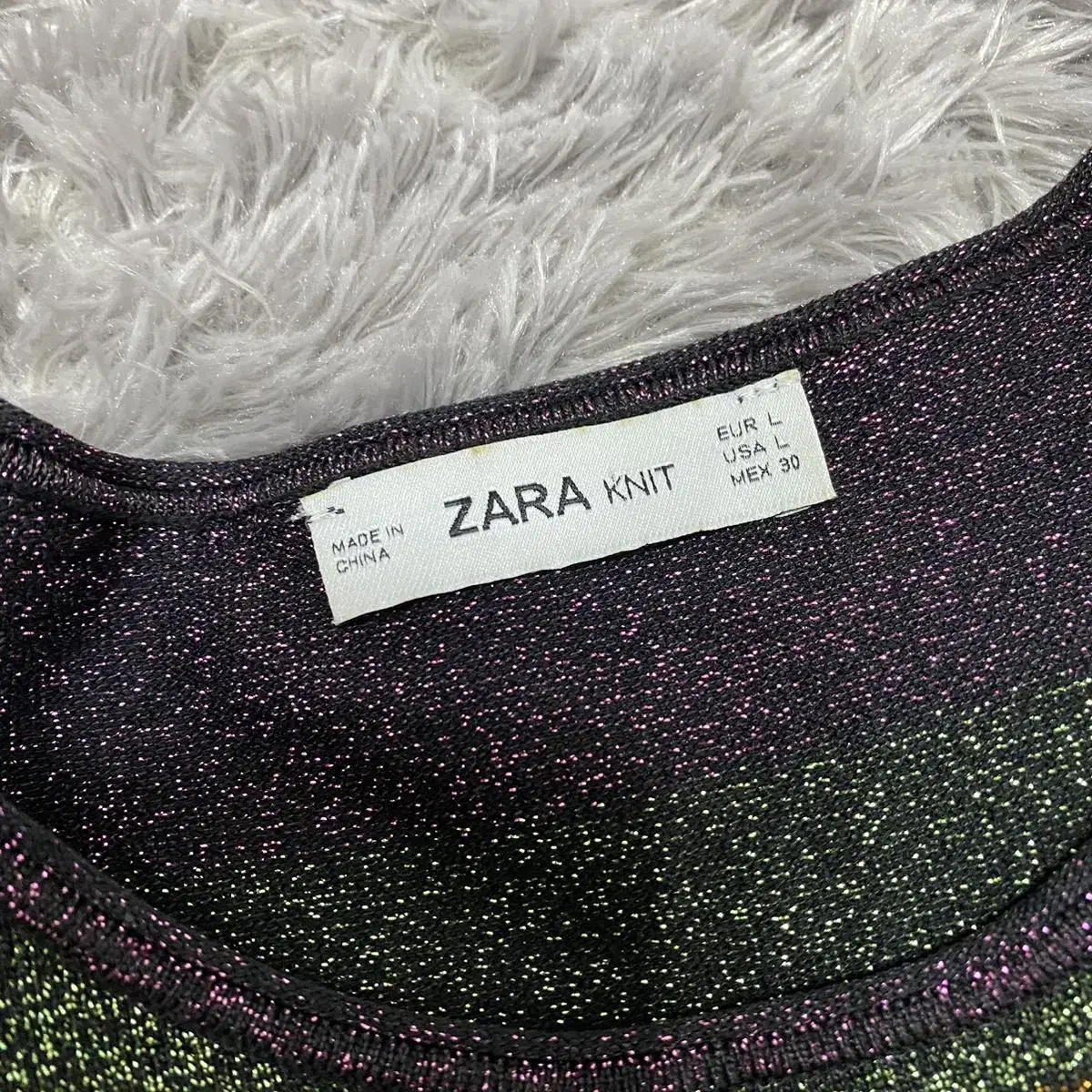 ZARA 여성 글리터 니트 L