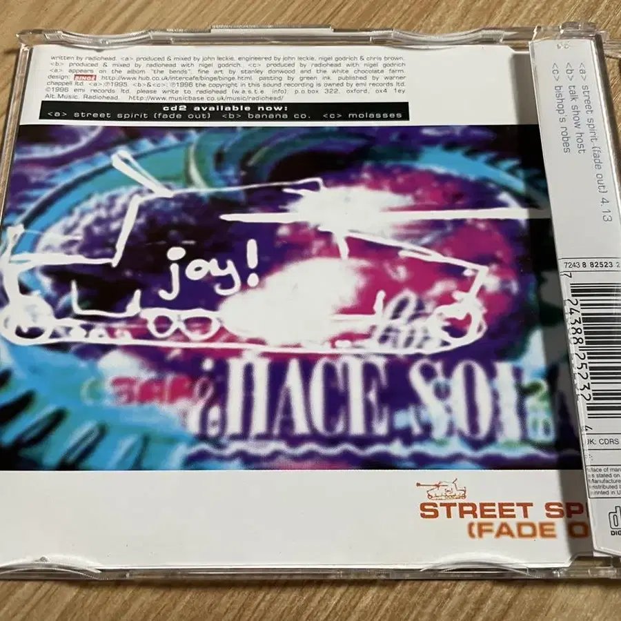 라디오헤드 Street Spirit (Fade Out) UK싱글 CD