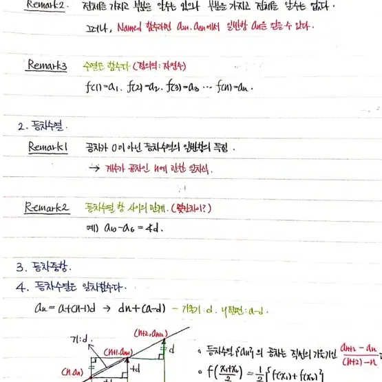 뉴런 수1 수2 미적분 필기노트 정리본 필기본 손필기