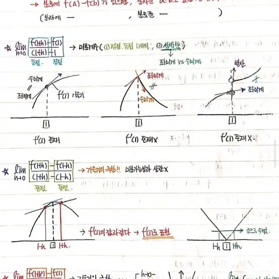 뉴런 수1 수2 미적분 필기노트 정리본 필기본 손필기