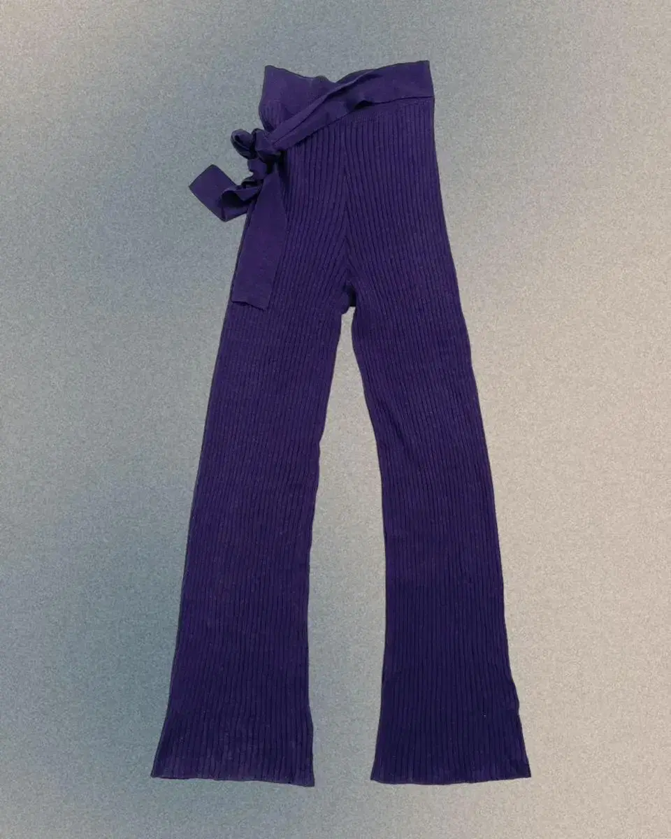 vintage purple wrap knit flare pants