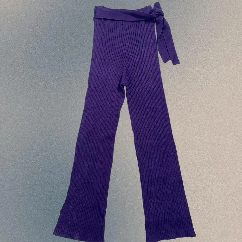 vintage purple wrap knit flare pants