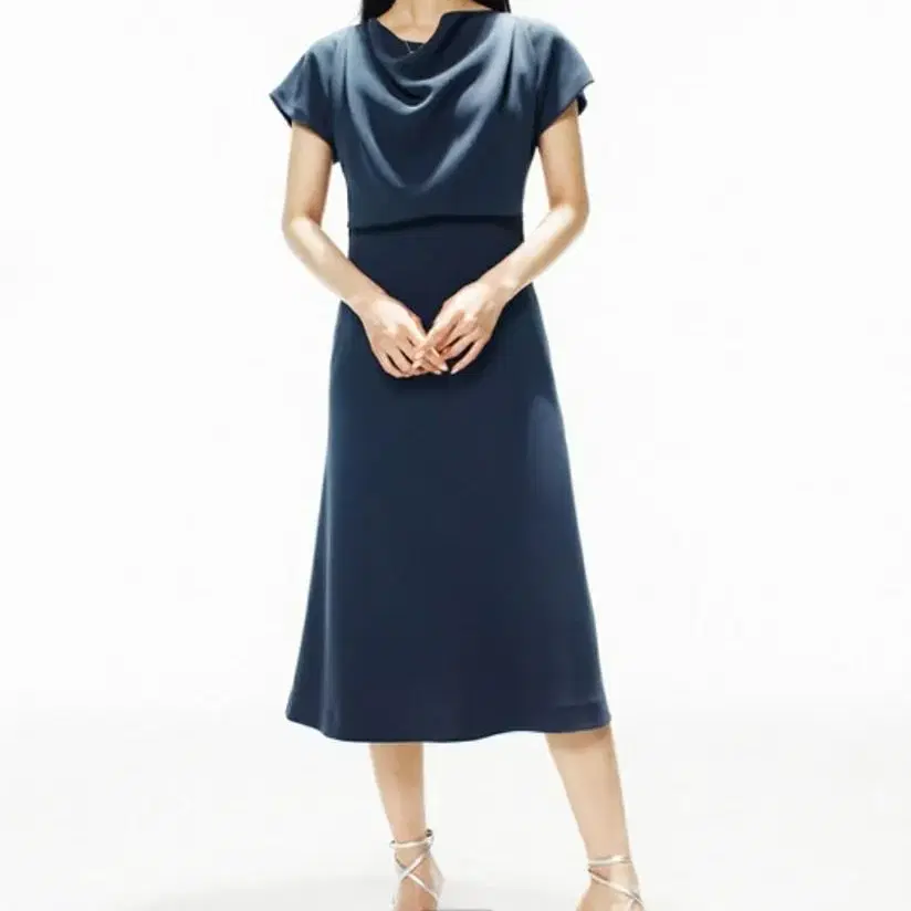 프론트로우 Cowl-neck Midi Dress (s)