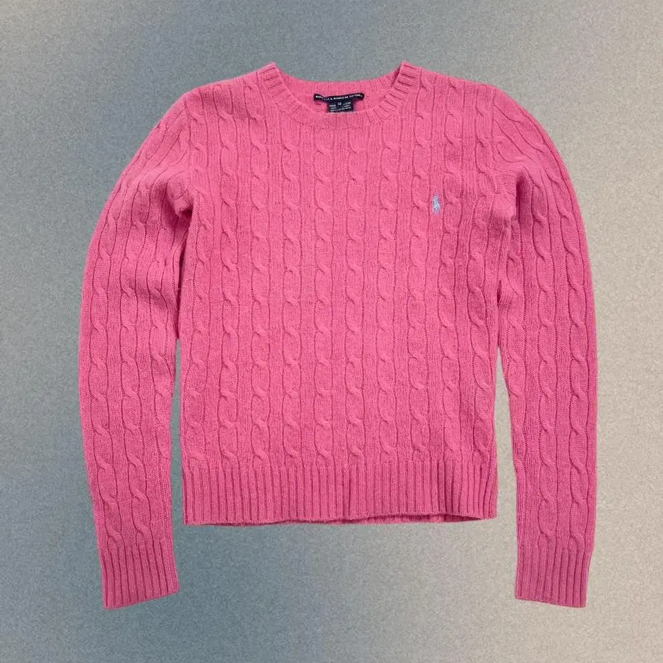 ralpha lauren sport pink lambswool knit