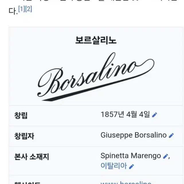 BORSALINO 명품 중절모