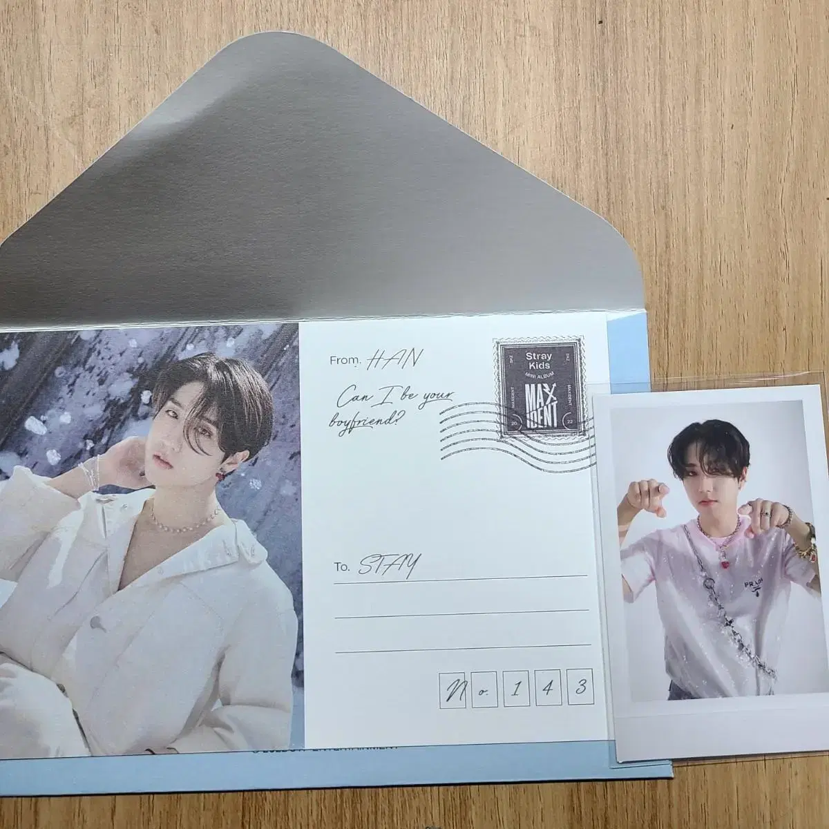 Skz han @pola & love letter / maximized pre-order benefits official goods photocard