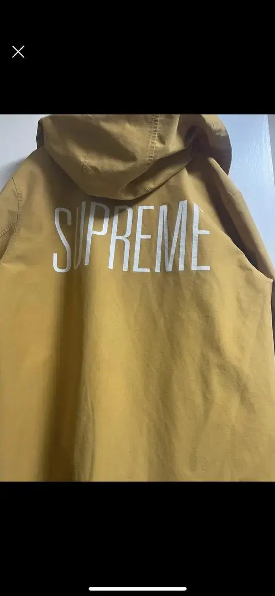 슈프림 Supreme 테이프드 피쉬테일 파카 옐로우 운