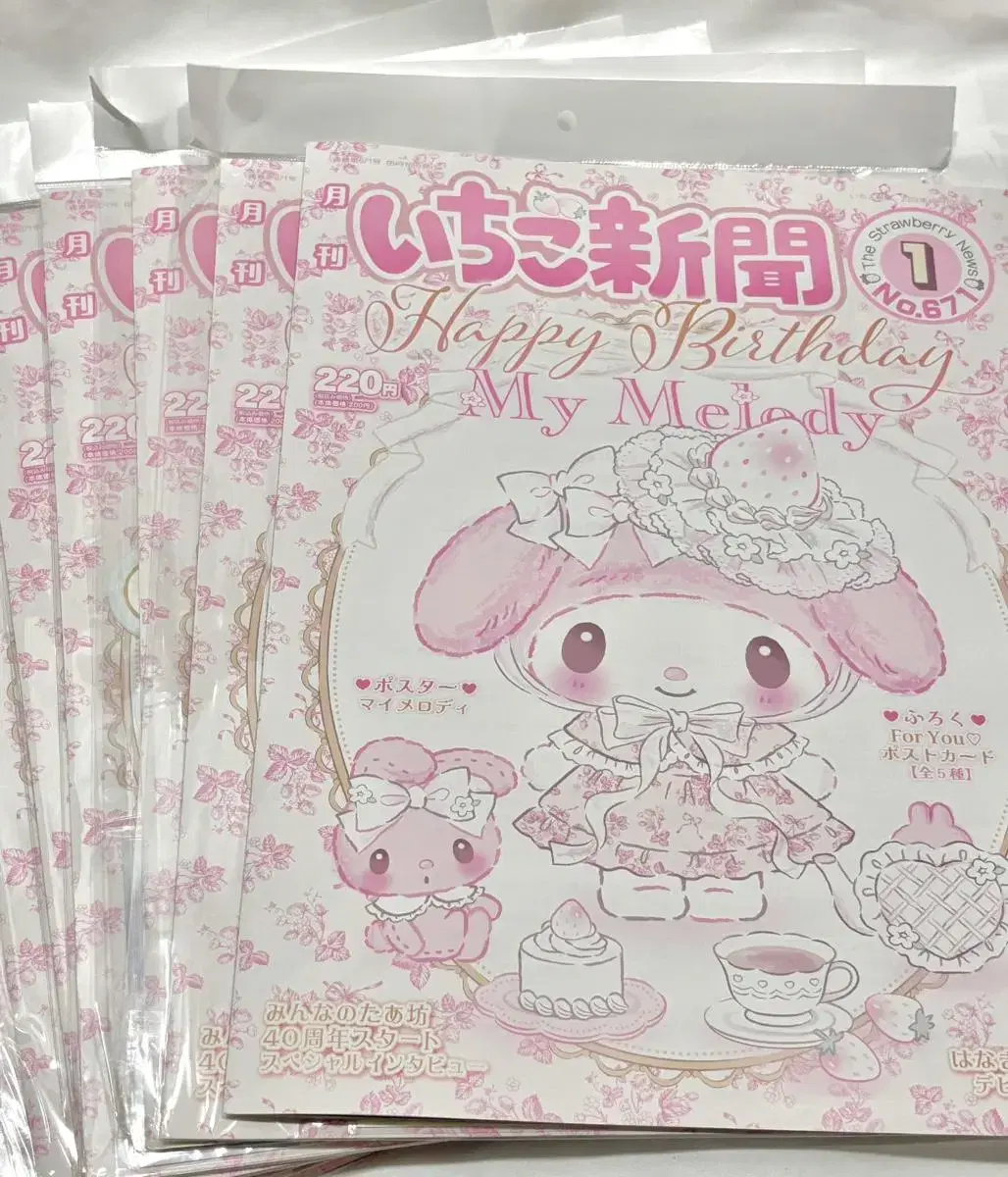 San Rio Ichigo Shimbun January 2024 issue My Melody / Appendix optional