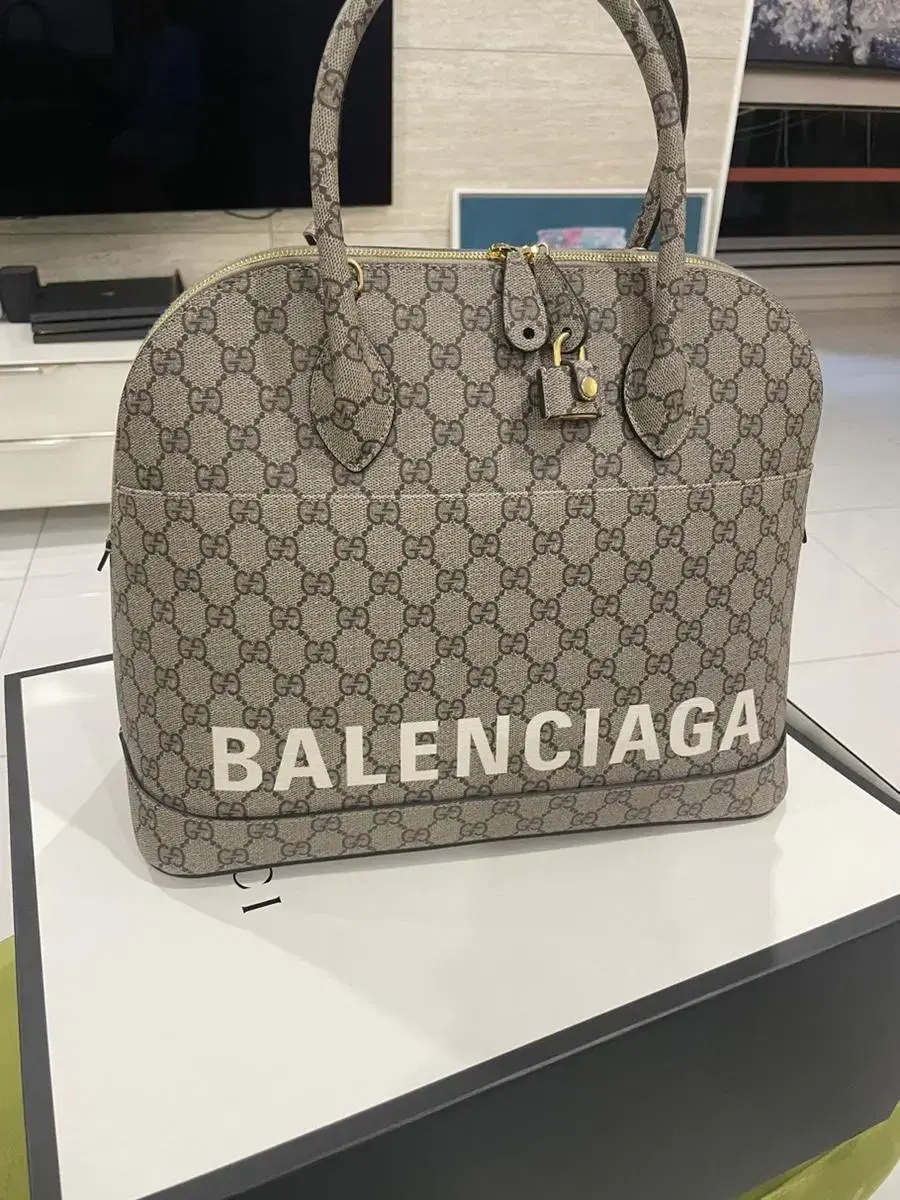 GUCCI x Balenciaga Collaboration Hacker Top Handle Bag Medium