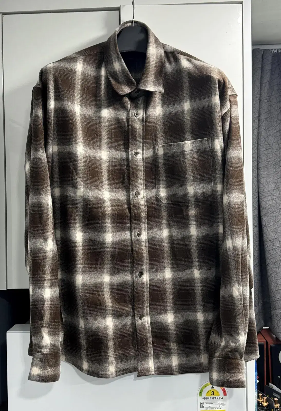 Flannel Overfit Shirt Brown / FREE(105) / Sell