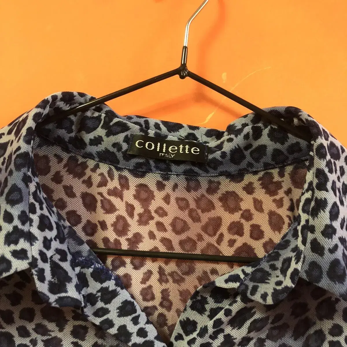 Vintage collette italy blue leopard bl