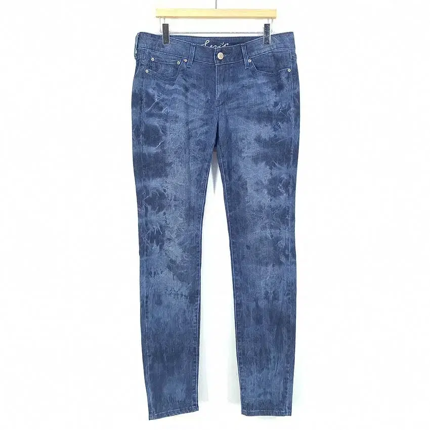 Levi's Women's Tie-Dye Span Slim Denim Pants in Deep Bloo (HU28724)