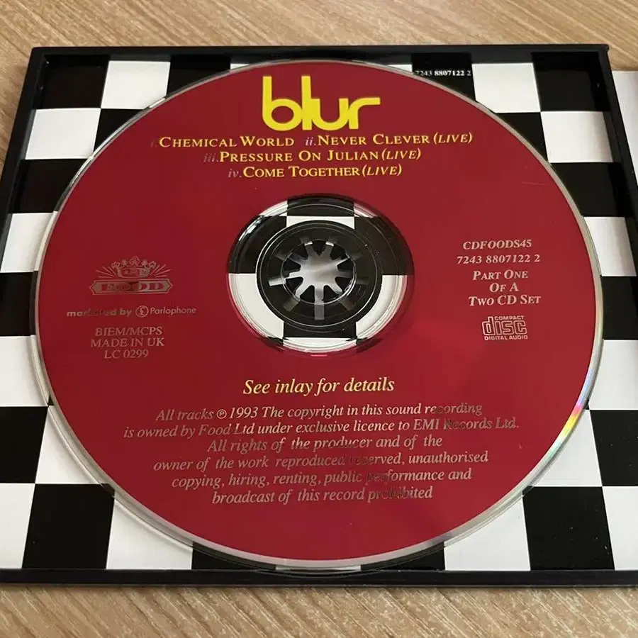 블러 Blur Chemical World UK싱글 한정판 2CD