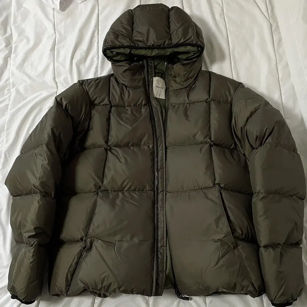 [2] 노클 패딩 카키 Trapezoid Down Jacket Khaki