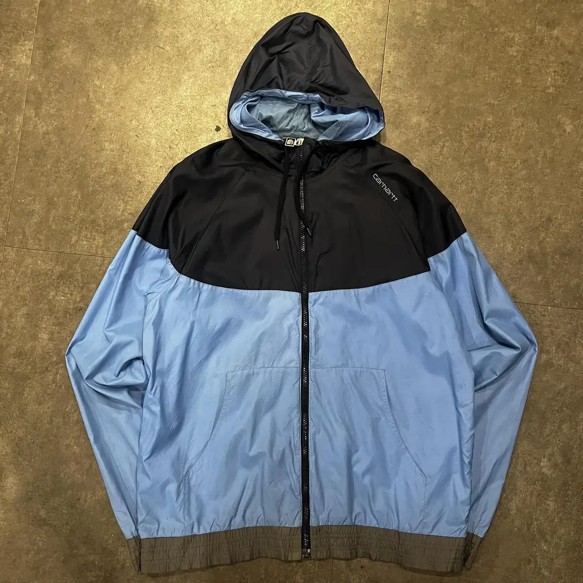 (END) CARHARTT 칼하트 배색 바람막이 윈드브레이커 블루 L