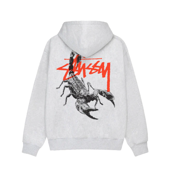 STUSSY Stussy Logo Scorpion Hoodie Zip Up