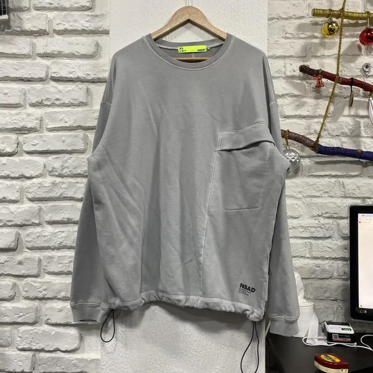 [XL] NSAD Tech Woven Man-to-Man Sweatshirt